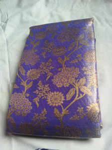 Royal deep violet Blue &amp; Gold Silk Saree