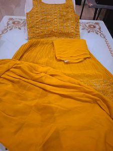 women Afgani Salwar with Kurti and Dupata