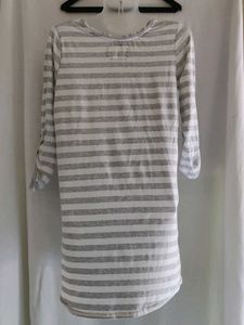 M&amp;S Striped Henley Tunic Top