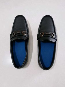 Men's Black Leather Loafers