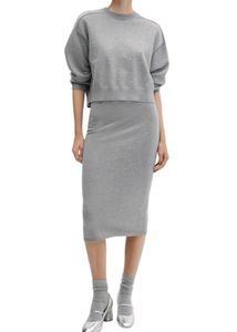 Mango Gray Pullover Sweater