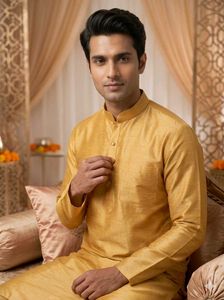 Men's Ethnic Kurta Set with Nehru Jacket