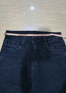 Dark Wash Black Wide Jeans
