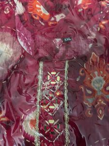 Elegant Red Printed Kurta