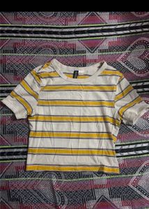 Striped Crop Top - H&M