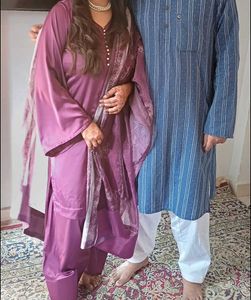 Pakistani farshi shalwar suit.