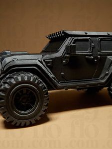 4x4 Off Road Car Model 3d Printed