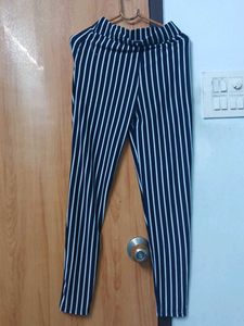 Striped Open Front Cardigan with trouser