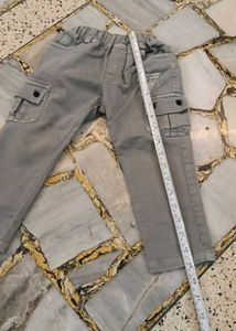 37. Kids Grey Cargo Pants