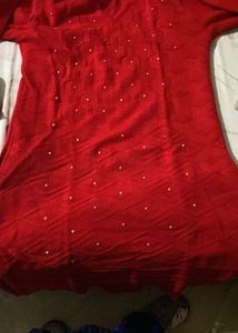 Wooden Red Kurti