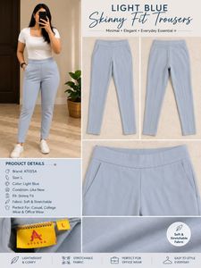 stylish Blue Skinny Fit Trousers