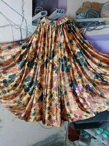 long satin skirt