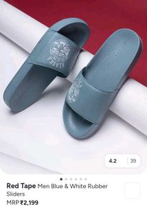 ✨💯 ORIGINAL Red Tape Men's Blue Sliders 💯✨