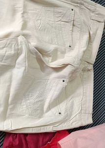 Cream/Beige Colour Jeans Pant