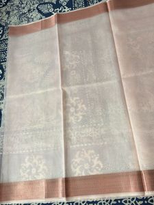 Baby Pink Organza Saree