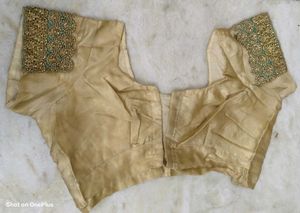 Elegantl Blue &amp; Gold Saree