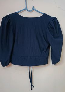 Blue Crop Top