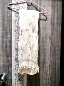 Cream Ethnic Salwar and Dupatta Set