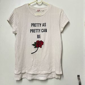 Off-white Printed and Embroidered t-shirt