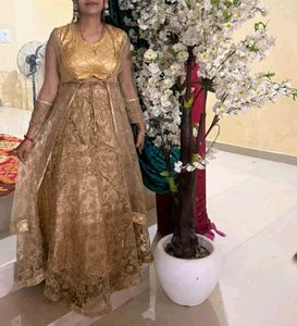 Elegant Golden Ethnic Gown