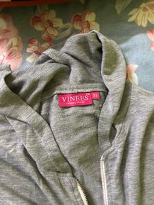 Gray Zip-Up Hoodie