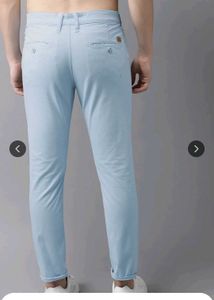 Men's Light Blue Slim Fit Chinos