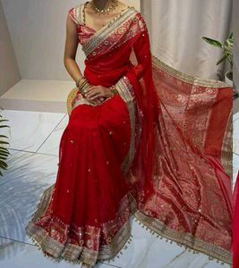 prettiest royal red saree ❤️✨
