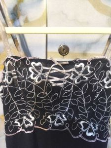 coquette black bow tie top 🤍