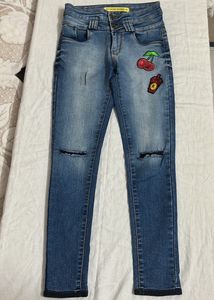 Distressed Jeans with Patches