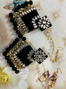 Woman Fancy Party Wear Havey Long Size Earrings