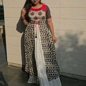 Elegant Printed Anarkali long Kurti