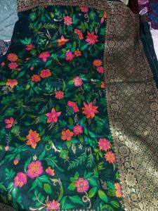 new unused designer Elegant Floral Design Saree
