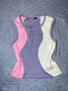 Colorblock Ribbed Tank Top