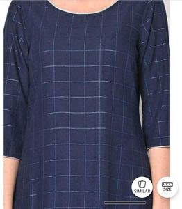 Aurelia Navy Blue Straight Kurta