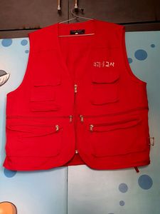 Bright Red Utility Vest