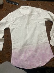 Men's White Dip-Dye Shirt