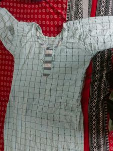 cyan kurta for daily college styling