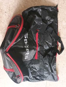 Black Pouch with Red Zipper