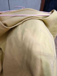 Yellow Long Sleeve ribbed Top