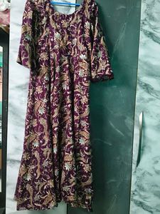 Elegant Paisley Print Gown