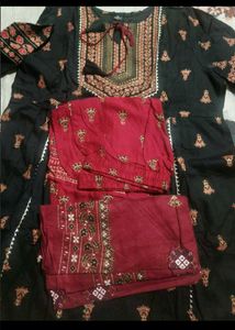 Stylish Black Kurti with Intricate Print