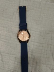 Guess Rose Gold Watch with Blue Strap