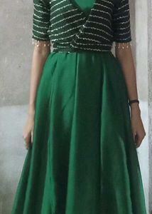 Emerald Green Ethnic Gown
