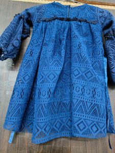 Elegant Blue Lace Gown