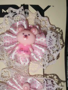 Cute Pink Teddy Bear Hair Clips