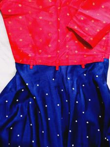 Blue And Pink Combo Gown