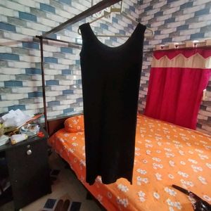 Classic Black Maxi Slip Dress