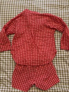 Red Gingham Outfit Set