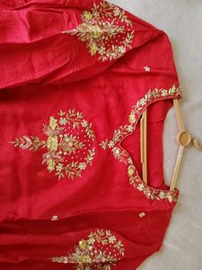 Elegant Red jordosi embroidary Kurta