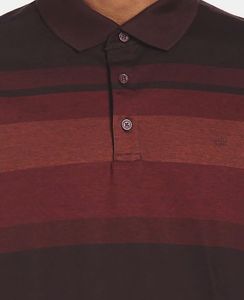 Calvin Klein - Striped Maroon Polo Shirt